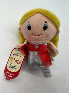 Hallmark Itty Bittys Holiday Barbie Blonde Caucasian Red Dress Plush With Tags - Picture 1 of 13
