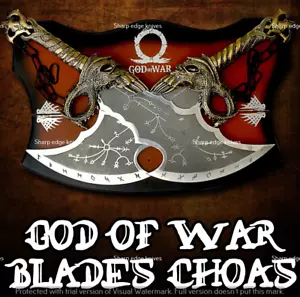 God of War Blades of Chaos Metal, God of war blade of Chaos replica lame gemelle - Foto 1 di 9