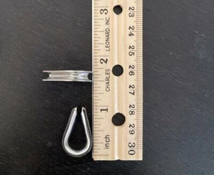 10 Stainless Steel Wire Rope Cable Thimbles, 3 mm  - Picture 1 of 1