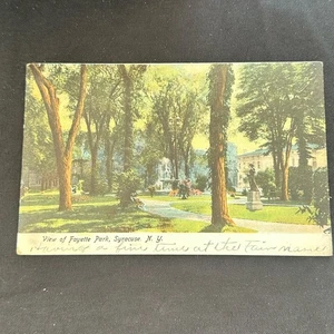 Postal de 1906 vista de Fayette Park Syracuse, Nueva York - Imagen 1 de 2