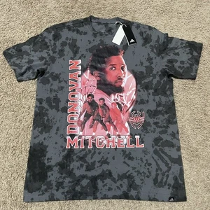 Donovan Mitchell Shirt Mens Large Grey Camo Tie Dye Adidas Cleveland Cavaliers - Foto 1 di 11