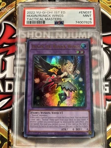 YuGiOh HUGIN THE RUNICK WINGS #TAMA-EN037🔥PSA 9 MT🔥1st EDITION-2022 ULTRA RARE - Picture 1 of 12