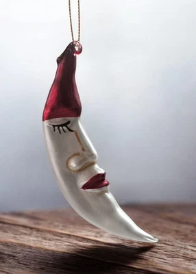 Weihnachtsbaumschmuck Ornament der Mann im Mond ca. 14 cm - Bild 1 von 3