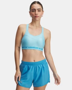 Women's Under Armour Crossback High Support Sports Bra Blue Size 34B MSRP $50 - Picture 1 of 9