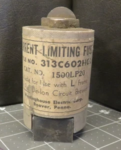 Fusible limitador de corriente Westinghouse BUSS 1500LP20 estilo 313C602H02 125-600 amperios - Imagen 1 de 5