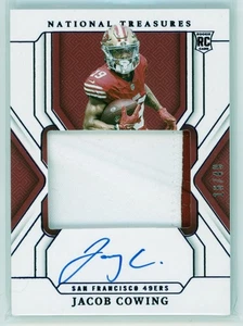 2024 National Treasures Jacob Cowing RC Patch Auto /49 #200 49ers - Picture 1 of 2