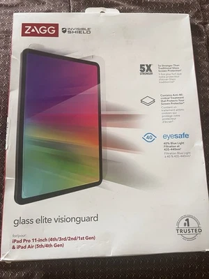 Zagg Invisible Shield Glass + Shield for iPad Pro 11" Gen. 1-4 And Air 4/5 New - Image 1 of 2