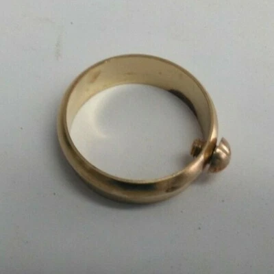 1''ID  BRASS RETAINING RING FOR WEATHERVANE OR LIGHTENING ROD GLASS BALLS - Image 1 of 2
