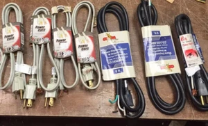 Lot Of 7 3 Prong Power Cords - Picture 1 of 5