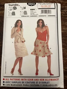 Burda 8053 UNCUT Sewing Pattern, Misses' Tops & Skirts, Size 8-18 - Picture 1 of 2