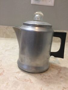Vintage COMET  2-4 Cup Perk Coffee Pot Stovetop Camping Aluminum Made In USA