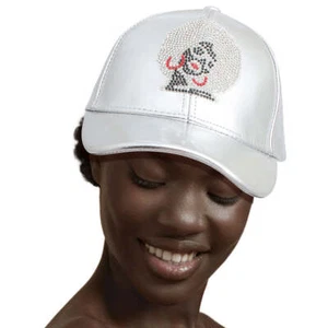 Afro Damenhut Silber Strass - Bild 1 von 2