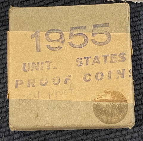 (1) 1955 United States SILVER Proof Set in Original Package / Box Cover