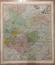 GERMANY FRANCONIA JB HOMANN 1720 LARGE ANTIQUE COPPER ENGRAVED MAP