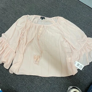 My Michelle Belle Sleeve Anthropologie Top Blouse Womens - Size L Peach NWT - Picture 1 of 6