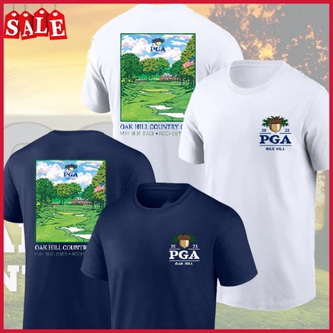 SALE 30% - 2023 PGA Championship Oak Hill Golf Club T-shirt For Fans Cover