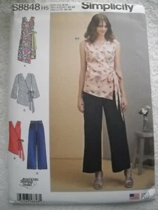 Pantalones de vestir envolventes talla 6-14 Simplicity 8848 patrón de costura * - Imagen 1 de 2