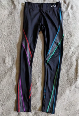 FILA SPORT Running Tights Pants Womens XS Black Joggers - Image 1 of 4