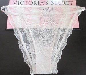 VICTORIA'S SECRET DREAM ANGELS String Bikini Panty VS Coconut White Lace S L XL - Picture 1 of 5