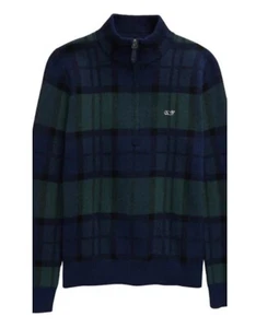Pullover grande de lana/algodón $75 Vineyard Vines para niños 1/4 cremallera 16 nuevo a cuadros navideños - Imagen 1 de 4