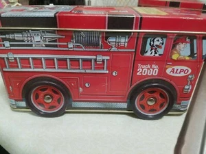 Alpo tin Fire Truck coin bank with moving wheels. Collector’s Edition - Picture 1 of 4