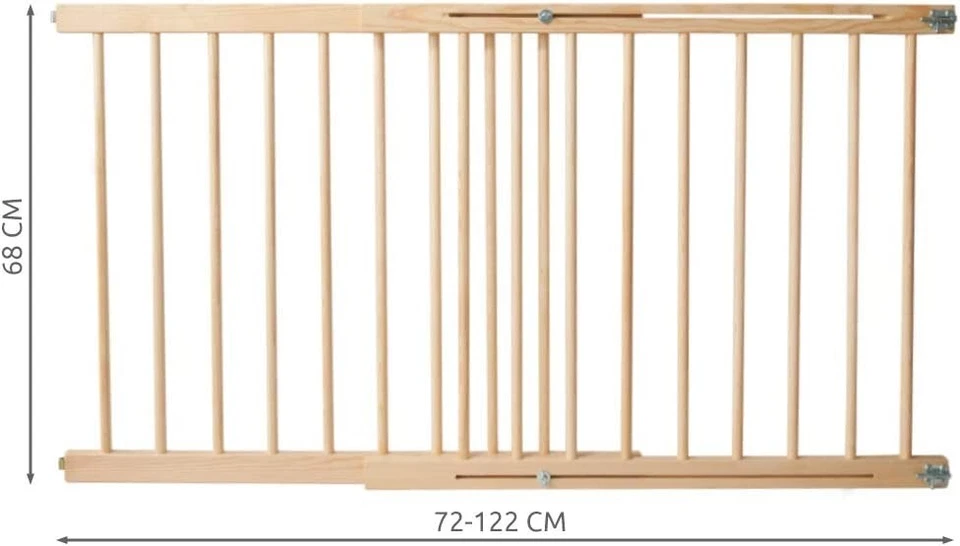 Treppenschutzgitter Türgitter Schutzgitter erweiterbar 72-122 cm Türschutzgitter - Bild 1 von 4