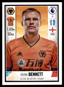 Panini English Football 2020 - Ryan Bennett Wolverhampton Wanderers No. 613