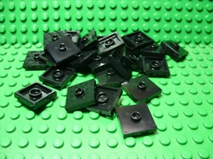 ** LOTE 25 CT ** Lego NUEVO negro 2 x 2 modificado "jumper" placa piezas Lote de 25 - Imagen 1 de 1