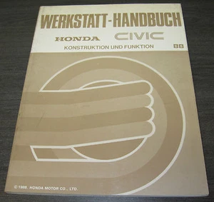 Werkstatthandbuch Honda Civic Konstruktion Funktion Motor Getriebe Ausgabe 1988! - Picture 1 of 1