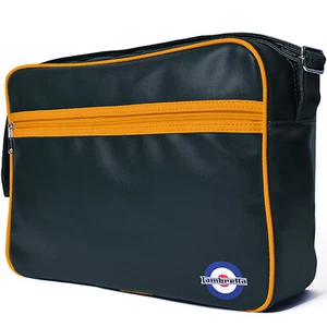 Bolso Bandolera Lambretta Para Hombres Retro Vuelo Imitación Cuero Cremallera - Imagen 1 de 18