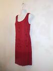 After Six By Ronald Joyce Knee Length Red Beaded Dress Size 12