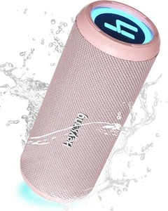 HEYSONG Sonic Blast Manos Libres Impermeable Bluetooth Altavoz Luz LED - Negro - Imagen 1 de 7