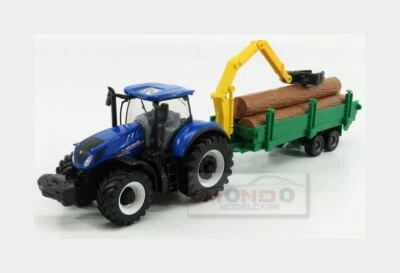 Burago New Holland T7.315 Tractor + Tree Forwarder And Wood 1:40 BU31655-525604 - Image 1 of 2