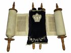 COMPLETE A SMALL TORAH SCROLL HANDWRITTEN ON PARCHMENT Poland 150-200 years old 