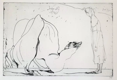 Horst Janssen / Drachen - artig / 1972 / Radierung / signiert - Bild 1 von 3