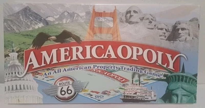 America-Opoly (AmericaOpoly) A USA themed Monopoly Game Brand NEW in BOX - Image 1 of 2