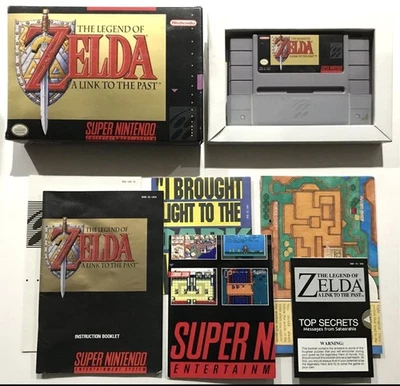 Legend of Zelda Link to the Past Super Nintendo SNES CIB 100% Complete - Image 1 of 4