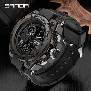 SANDA Tactical Sports Watch Military Men Rugged Digital Multifunctional - Picture 1 of 24