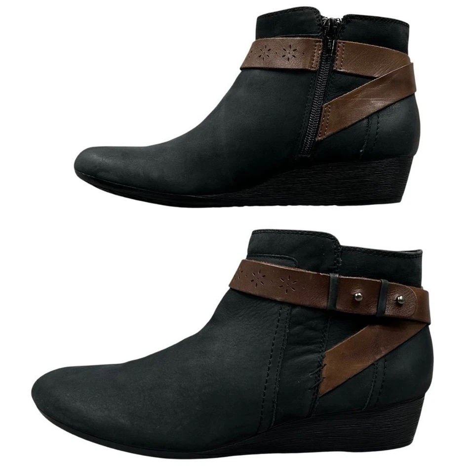 Botín Rockport Joy Negro Gamuza Cuero Talla 11 Foto 1 de 4