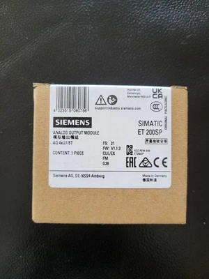 Siemens Simatic et 200SP, AQ 4xU/I Standard 6ES7135-6HD00-0BA1 Neu - Bild 1 von 2