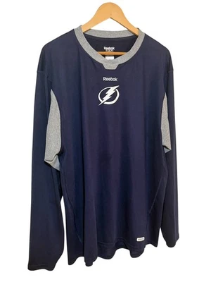 Reebok Tampa Bay Lightning Men's XL Long Sleeve Shirt  Navy and Grey Speedwick - Image 1 of 4