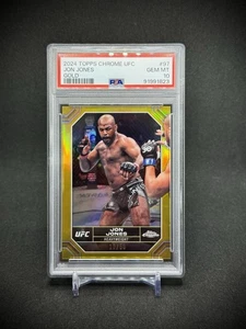 Jon Jones 2024 Topps Chrome UFC Gold Refractor /50 SSP PSA 10 - Picture 1 of 3