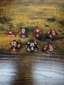 DND Dice Set Polyhedral Dice 7pcs- EMBERS Dungeons Dragons TableTop RPG NEW - Picture 1 of 10
