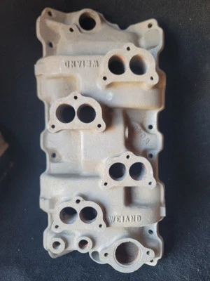 WEIAND 4X2 SB Chevy Intake Manifold - Stromberg 48 81 97 - image 1 of 2