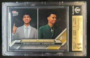 2024-25 Topps Now Zaccharie Risacher Victor Wembanyama #D-RW USA BGS 9.5 - Picture 1 of 2