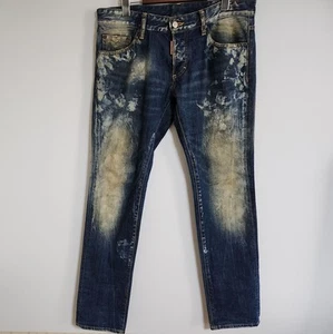 Dsquared2 Denim Paint Back Logo Patch Men's Pants 46 129283514 - Picture 1 of 6