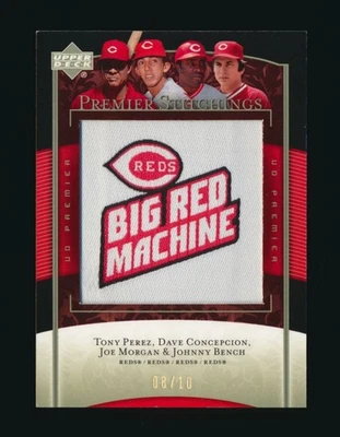 2007 UD Premier Stitchings "Big Red Machine" Johnny Bench #D 08/10 * 2005 — 第 1/2 张图片