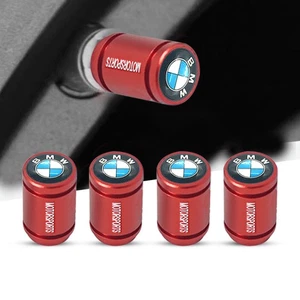4PCS Metal Car Wheel Tire Air Valve Stem Dust Valve Cap Cover for BMW Red - Picture 1 of 1