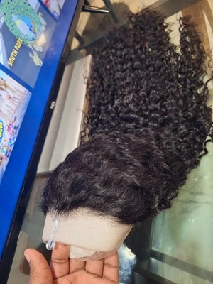 30 Inch Water Wave Lace Front Wigs Human Hair 13x6 Deep Part Curly Wig for Women - Image 1 of 4