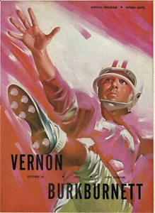 Programa de fútbol americano de escuela secundaria de Texas Vernon Lions vs Burkburnett Bullogs 1965 - Imagen 1 de 1